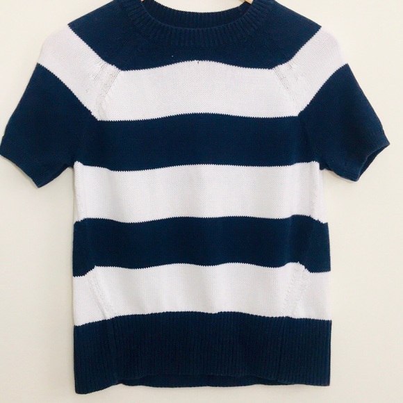 |J Crew| Navy and White Striped Sweater Size Small - Picture 2 of 8